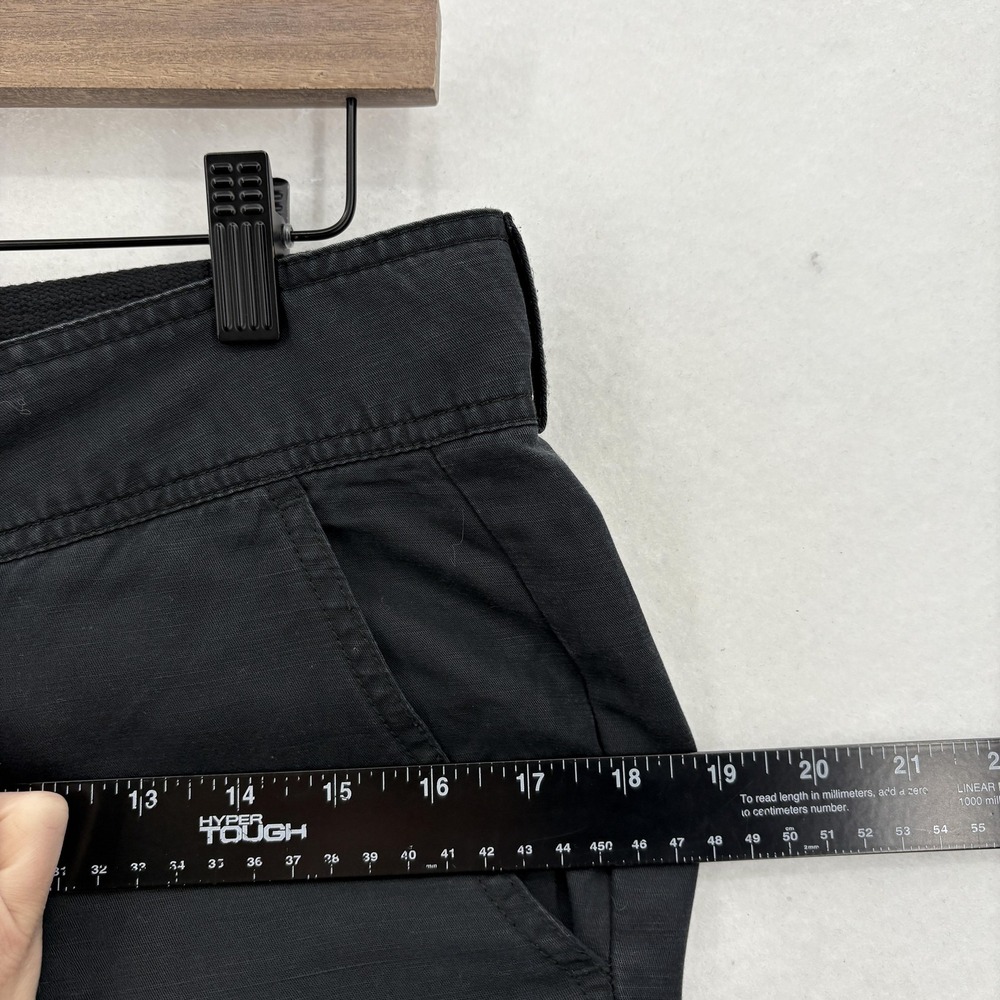 Anthropologie Aviator Cargo Pants Womens 2 Black Linen Blend Utility Taper Camp - Picture 8 of 15